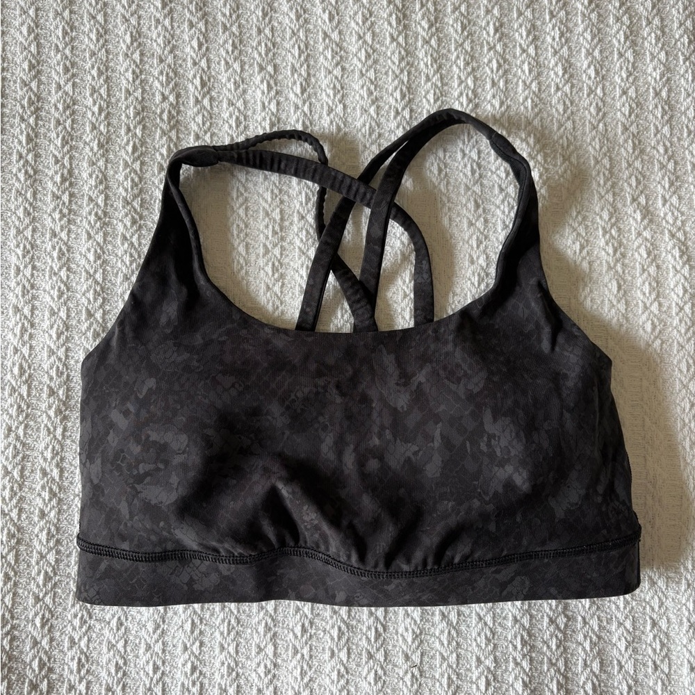 Lululemon Black Strappy Sports Bra